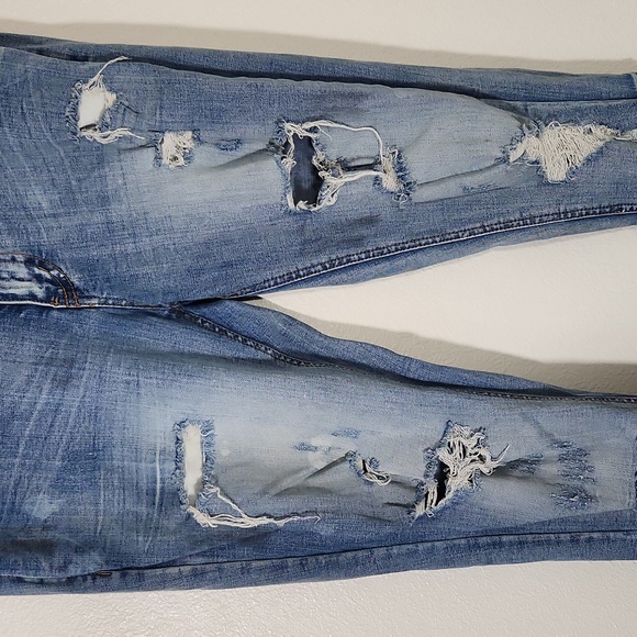 KDNK Ripped Skinny Ankle Zipper Jeans Unisex Sz 32 - Picture 4 of 17